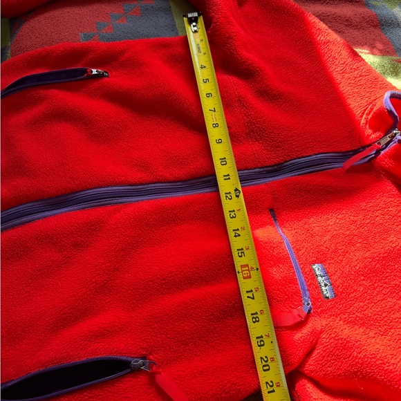 VINTAGE Patagonia jacket size large red with purple piping - Picture 3 of 6